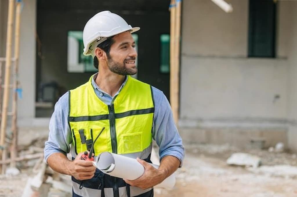 Licensed Luminous Engineering contractor reviewing renovation work in Singapore