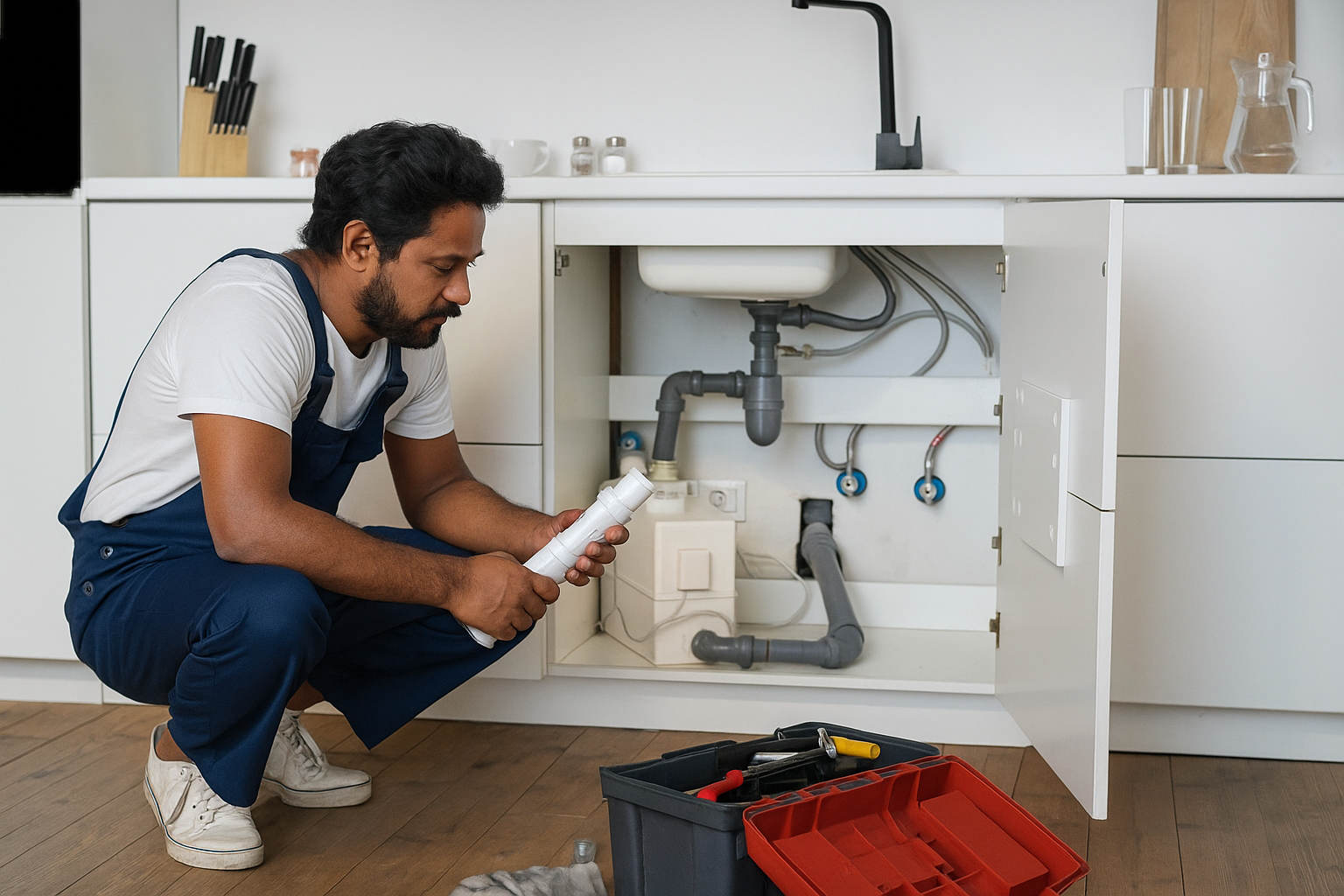 Residential plumbing service project