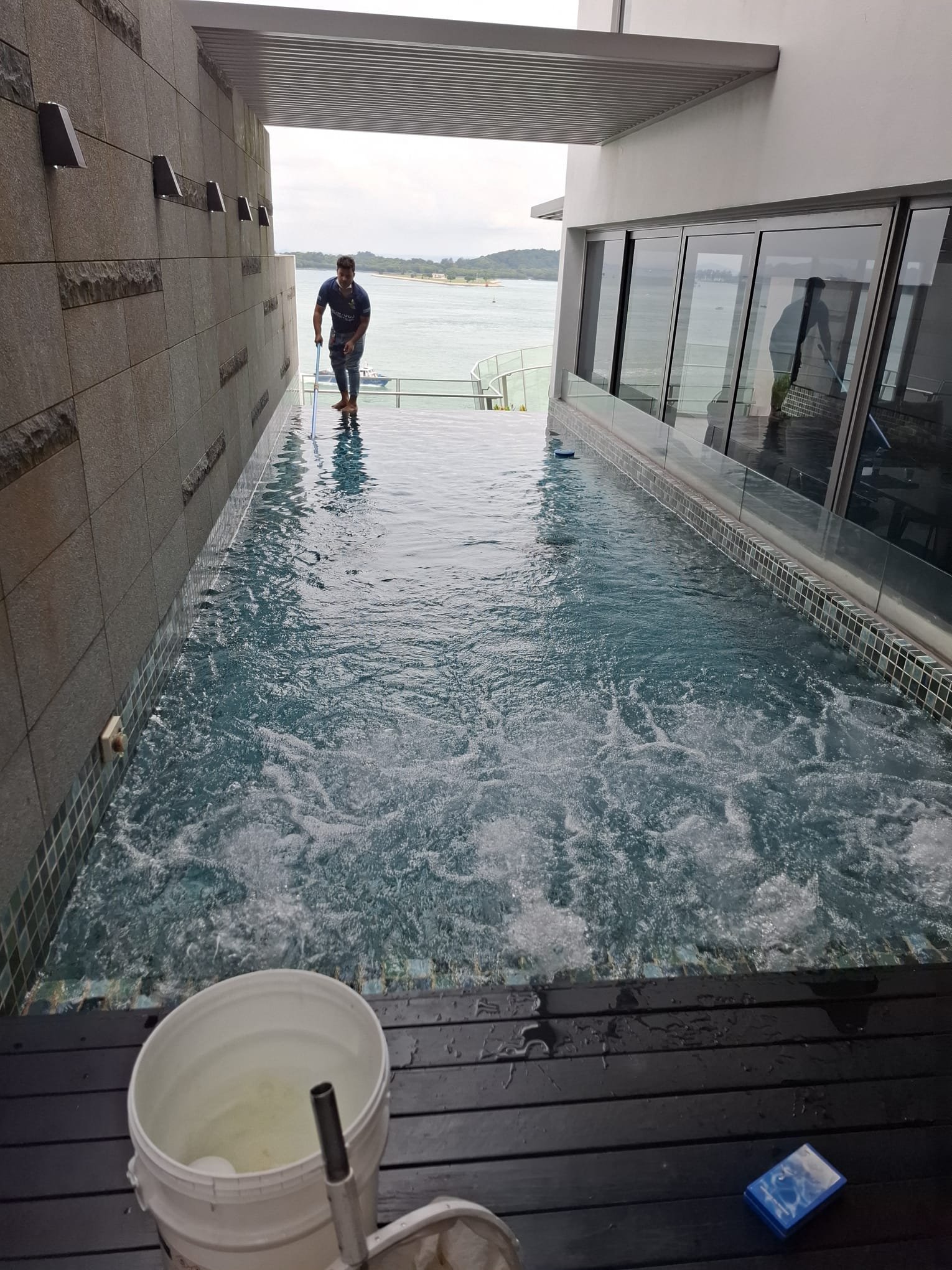 Swimming pool maintenance and repair project